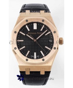 Audemars Piguet Royal Oak 15510 50th Anniversary 41MM Black Dial Rose Gold 41MM 1:1 Mirror Replica