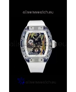 Richard Mille RM26-01 Tourbillon Panda Transparent Sapphires Casing Watch - Super Clone Replica