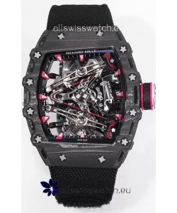 Richard Mille RM38-02 Carbon Casing Bubba Watson Black Nylon Tourbillon Movement 1:1 Mirror Replica