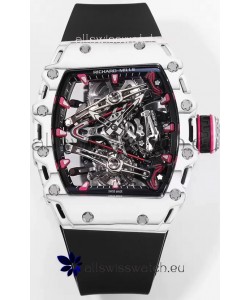 Richard Mille RM38-02 White Carbon Bubba Watson Black Rubber Tourbillon Movement 1:1 Mirror Replica