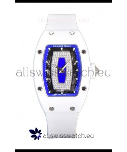Richard Mille RM007 White Ceramic Blue Dial Automatic Superclone Swiss Replica Watch