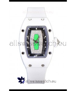 Richard Mille RM007 White Ceramic Green Dial Automatic Superclone Swiss Replica Watch
