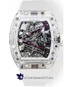 Richard Mille RM38-02 Sapphires Bubba Watson White Rubber Tourbillon Movement 1:1 Mirror Replica