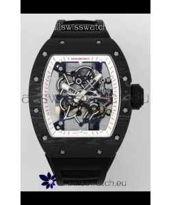 Richard Mille RM055 Black Carbon Casing Black Rubber 1:1 Superclone Genuine Tourbillon Watch 