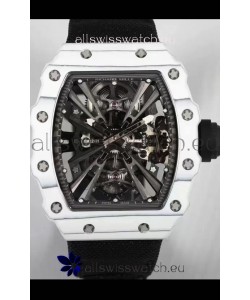 Richard Mille RM12-01 White Carbon Fiber Case Genuine Tourbillon Movement 1:1 Mirror Replica Watch