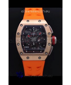 Richard Mille RM011-FM Felipe Massa Rose Gold Casing Swiss Replica Watch