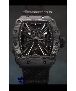 Richard Mille RM12-01 Carbon Fiber Case Genuine Tourbillon Movement 1:1 Mirror Replica Watch
