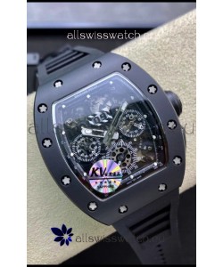 Richard Mille RM011 Felipe Massa 1:1 Mirror Black Ceramic Case Watch 