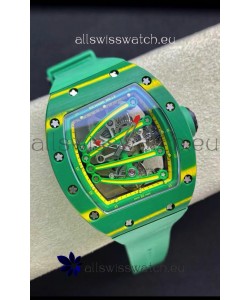 Richard Mille RM59-01 Genuine Tourbillon Movement in Green NTPT Carbon Casing