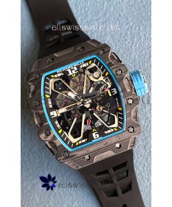 Richard Mille RM35-03 Rafael Nadal Edition Black Carbon Fiber Casing 1:1 Mirror Replica Watch in Black Strap