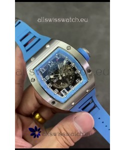 Richard Mille RM010 Stainless Steel Replica Watch in Blue Strap