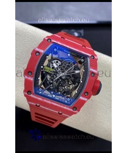 Richard Mille RM35-02 Rafael Nadal Red Carbon Fiber Casing with Genuine Tourbillon Super Clone Watch