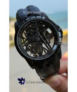 Roger Dubuis Super Clone Excalibur Spider Flying Tourbillon Skeleton Titanium Casing 42MM