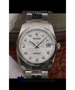 Rolex Datejust 36MM Cal.3135 Movement Swiss Replica Watch in 904L Steel Casing in White Dial