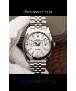 Rolex Datejust 41MM Cal.3135 Movement Swiss Replica Watch in 904L Steel Casing White Dial
