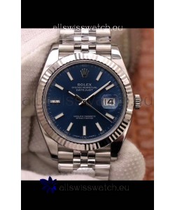 Rolex Datejust 41MM Cal.3135 Movement Swiss Replica Watch in 904L Steel Casing Blue Dial