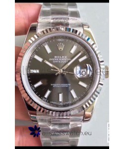 Rolex Datejust 41MM Cal.3135 Movement Swiss Replica Watch in 904L Steel Grey Dial
