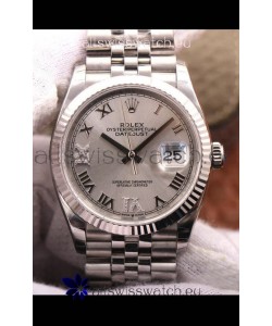 Rolex Datejust 36MM Cal.3135 Movement Swiss Replica Watch in 904L Steel Grey Dial 