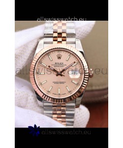 Rolex Datejust 41MM Cal.3135 Movement Swiss Replica Watch in 904L Steel Two Tone Champange Dial