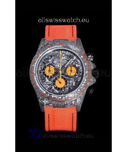 Rolex Daytona DiW Forged Cabon Casing 1:1 Mirror Replica Black Carbon Dial