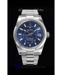 Rolex Sky-Dweller REF# 326934 Blue Dial Watch in 904L Steel Case 1:1 Mirror Replica