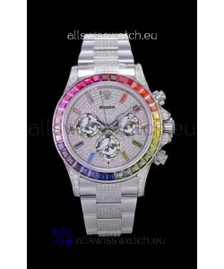 Rolex Daytona ICED OUT 904L Steel Casing Watch Original Cal.4130 Movement - 1:1 Mirror Replica