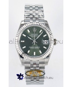 Rolex Super Clone Datejust ETA 2688 Movement 31MM Stainless Steel Case Green Dial Watch