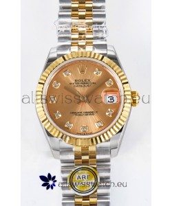 Rolex Super Clone Datejust ETA 2688 Movement 31MM Two Tone Yellow Gold Casing and Dial 