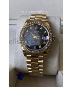 Rolex Datejust M278248 31MM Swiss Replica in Gold - Blue Pearl Dial 1:1 Mirror Quality