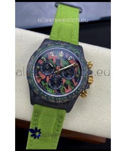 Rolex Daytona DiW Military Green Edition Watch - Forged Cabon Casing 1:1 Mirror Replica