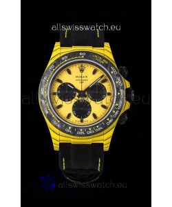 Rolex Cosmograph Daytona DiW BUMBLEBEE Edition Carbon Fiber Watch - Cal.4130 Movement 