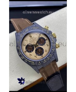 Rolex Daytona DiW Desert Eagle Arabic Edition Watch - Forged Cabon Casing 1:1 Mirror Replica