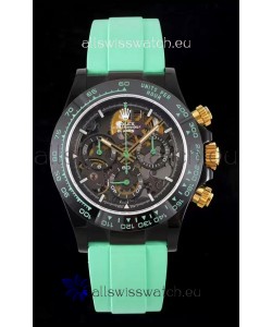 Rolex Daytona Blaken Green 1:1 Swiss Mirror Replica Skeleton Dial Cal.4130 Movement