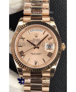 Rolex Day Date Presidential 904L Steel Rose Gold 40MM - Rose Gold Dial 1:1 Mirror Quality Watch