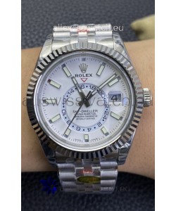 Rolex Sky-Dweller REF# M326934 White Dial Watch in 904L Steel Case 1:1 Mirror Replica