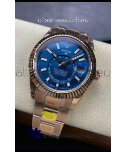 Rolex Sky-Dweller REF# 336935 Blue Dial Watch in Rose Gold 904L Steel Case 1:1 Mirror Replica