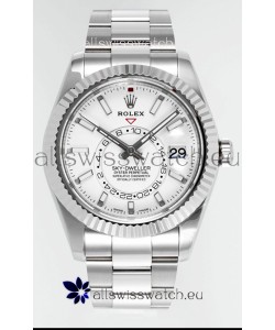 Rolex Sky-Dweller REF #m336934 White Dial Watch in 904L Steel Case - Super Clone Watch