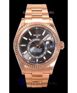 Rolex Sky-Dweller REF# 336235 Slate Dial Watch in Rose Gold 904L Steel Case 1:1 Mirror Replica