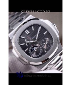 Patek Philippe Nautilus 5712/1A 1:1 Quality Swiss Replica Watch in Grey Dial Steel Strap