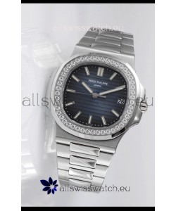 Patek Philippe Nautilus 5711 Swiss Replica Watch - 1:1 Mirror Quality with Diamonds Bezel
