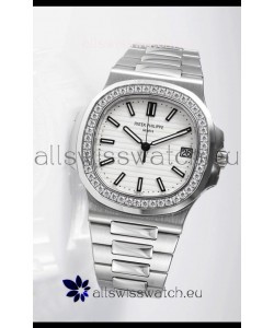 Patek Philippe Nautilus 5711 Swiss Replica Watch - 1:1 Mirror Quality with Diamonds Bezel