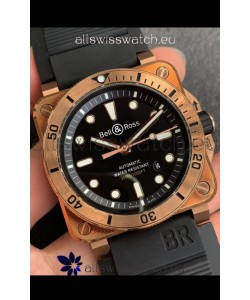 Bell & Ross BR03-92 Diver Rose Gold Swiss Replica Watch 1:1 Mirror Replica