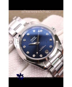 Omega Seamaster Aquaterra 150M 34MM Swiss Replica Watch in Blue Dial