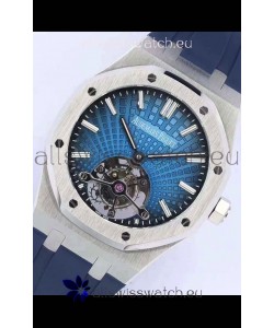 Audemars Piguet Royal Oak Tourbillon 41mm Blue Dial in 904L Steel Case Rubber Strap