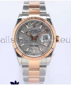 Rolex Datejust Palm Motif Dial 36MM Cal.3135 Movement Swiss Replica Watch in 904L Two Tone Casing
