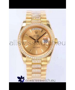 Rolex Day Date Presidential 18K Yellow Gold Watch 36MM - Gold Dial 1:1 Mirror Quality Watch