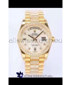 Rolex Day Date Presidential 18K Yellow Gold Watch 36MM - White Pearl Dial 1:1 Mirror Quality Watch