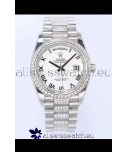Rolex Day Date Presidential 904L Steel 36MM - White Roman Dial 1:1 Mirror Quality Watch