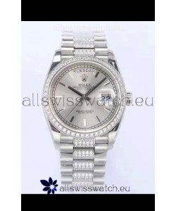 Rolex Day Date Presidential 904L Steel 36MM - Steel Dial 1:1 Mirror Quality Watch