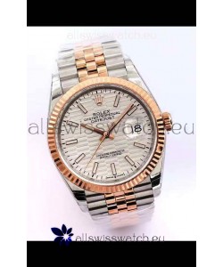 Rolex Datejust Fluted-Motif Dial 41MM Cal.3135 Movement Swiss Replica Watch in 904L Two Tone Casing